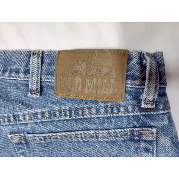 Old Mill 36x28 mens jeans light wash 100% cottom mid rise straight leg BUDGET - Picture 6 of 11